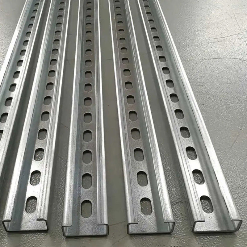 Solar Panel Mounting Brackets 3m 6m Rails Solar Strut Channel For Ground Screw Roof Mounting