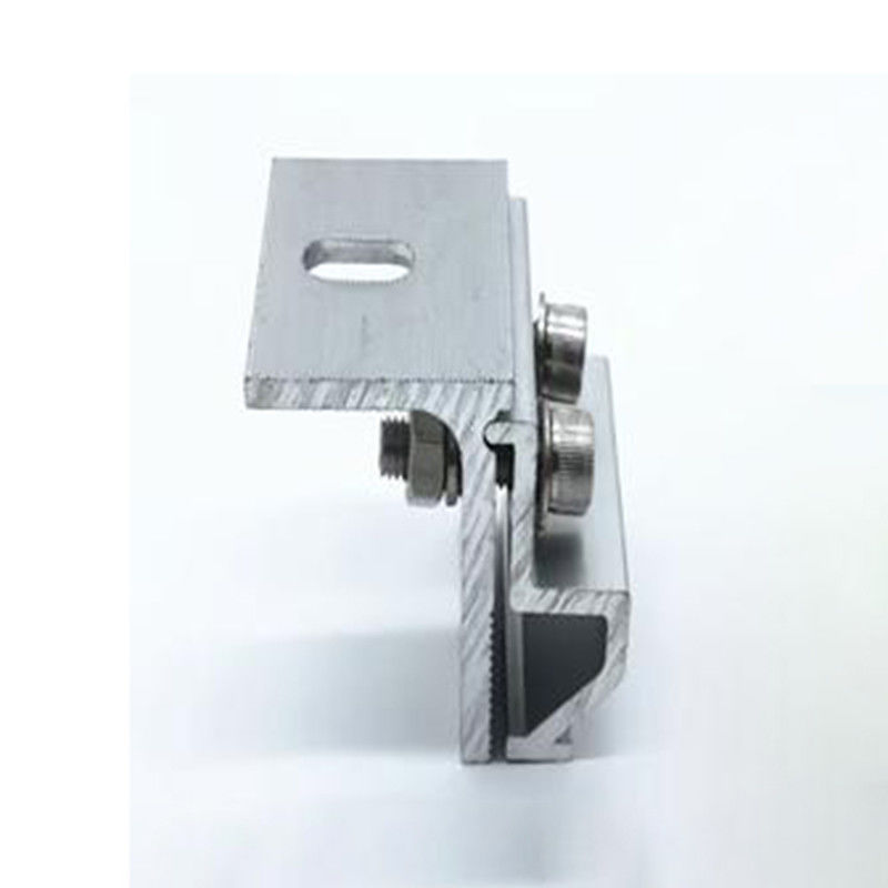 Anodized Aluminum Solar Panel Mounting Clamps UV Resistant For Snow / Wind Load 1.5KN/M2 Installation