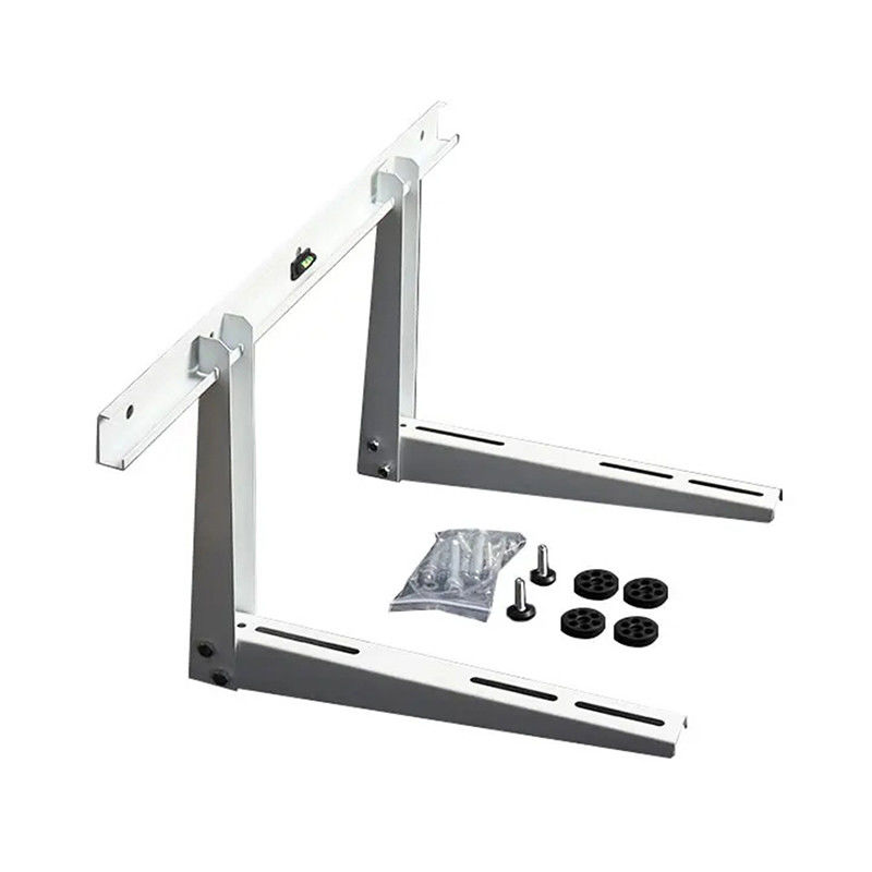 Sleek And Modern White Steel Ac Wall Mount Bracket Up To 200 Lbs Easy To Install