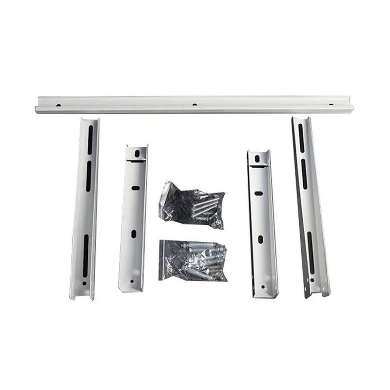 Sleek And Modern White Steel Ac Wall Mount Bracket Up To 200 Lbs Easy To Install