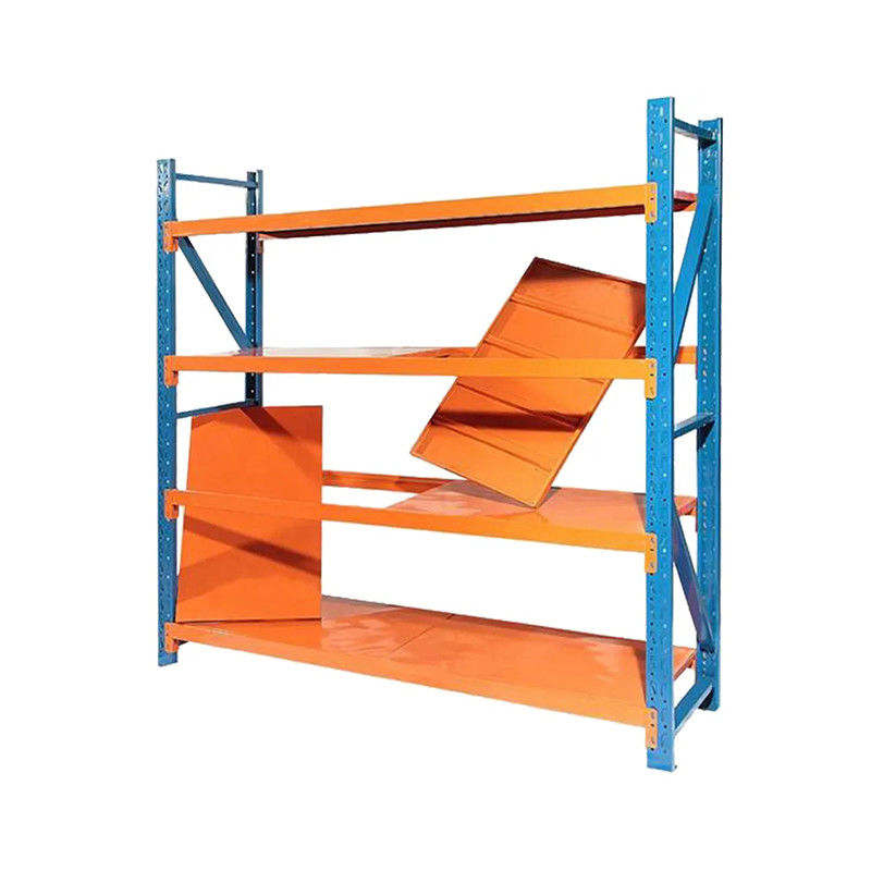 4-Tier Powder Coated Metal Storage Shelves Rack Adjustable Shelving Systems With Leveling Feet