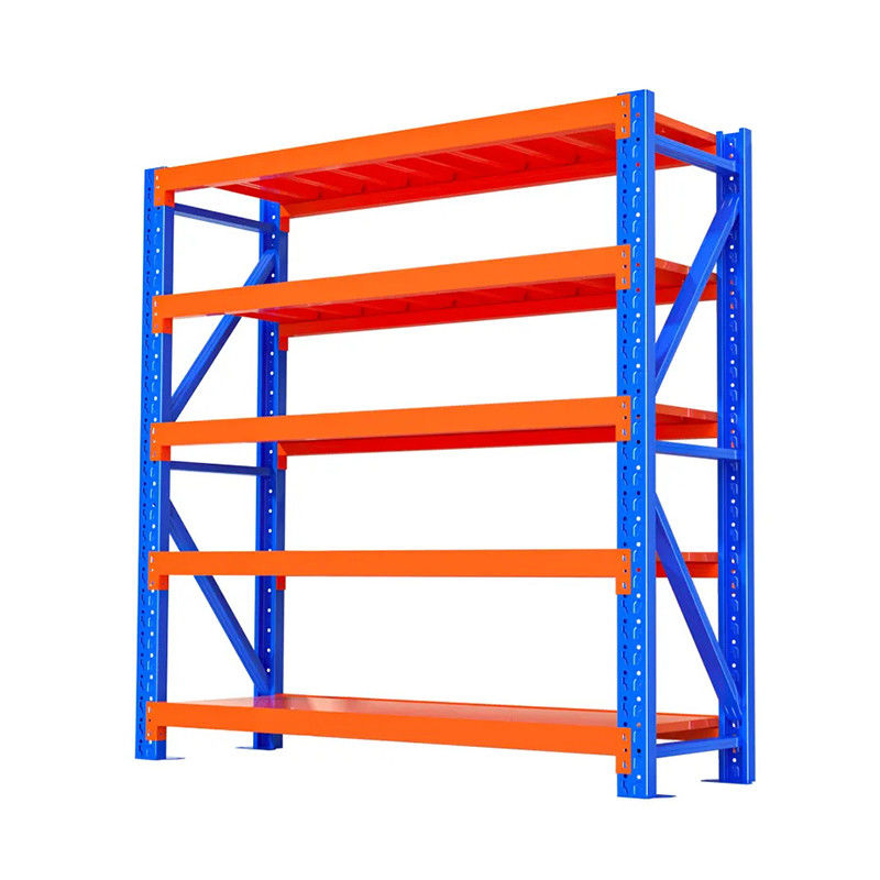 4-Tier Powder Coated Metal Storage Shelves Rack Adjustable Shelving Systems With Leveling Feet