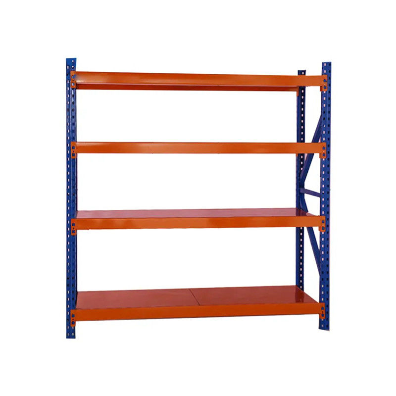 Rustproof Blue And White 4 Shelf Metal Storage Rack Powder Coated With Leveling Feet