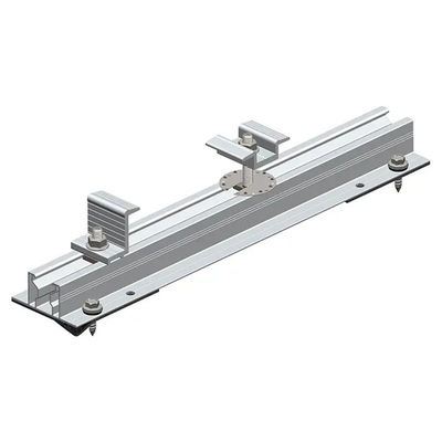 Anodized Silver 41mm Solar Panel Roof Mounting Aluminium Rail / Solar Pv Rails