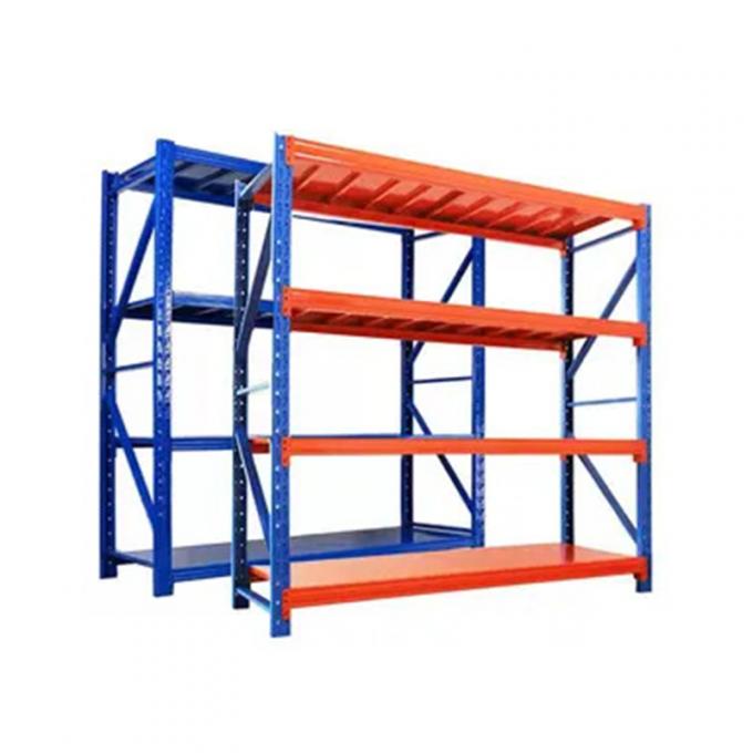 Berging Blauwe metalen plank met 200 lbs capaciteit Verstelbaar en makkelijk te monteren 0